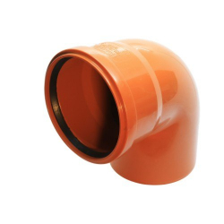 Отвод Ø160×90° рыжий Flextron (5)