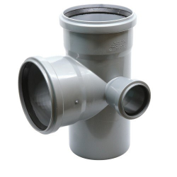 Крестовина 2-х пл. Ø110 * 110 * 50 * 90° (правая) ПВХ Flextron (8/1)