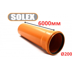 Труба рыжая ПВХ <<SOLEX>> ф200*4,5*6000 мм (1)