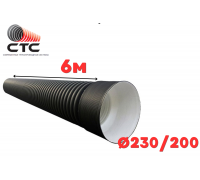 Труба гофрированная SN6-7 Ф 230/200 П с раструбом (6)