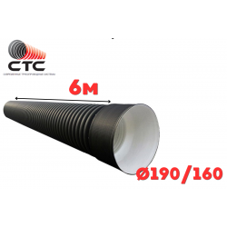 Труба гофрированная SN8-9 Ф 190/160 П раструбом (6)