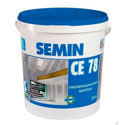 Semin СЕ 78 (синяя крышка) 20 кг шпатлевка многофункциональная, для финишных работ.
