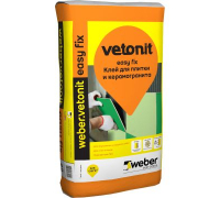 Клей для плитки и керамогранита Weber-Vetonit easy fix 25 кг