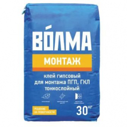 Сухая смесь (клей монтажный) гипсовая Волма Монтаж 30 кг