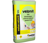 Шпатлевка цементная Weber-Vetonit VH белый 20 кг