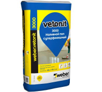 Финишная смесь пол наливной Weber-Vetonit 3000 20 кг