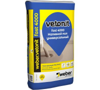 Универсальная смесь Быстротвердеющий наливной пол Weber-Vetonit fast 4000 20 кг