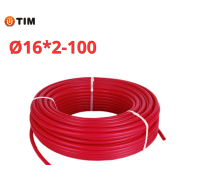 Сшитый полиэтилен PEX-b, Ø16 * 2.0 красный TIM (100)