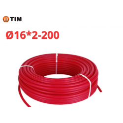 Сшитый полиэтилен PEX-b, Ø16 * 2.0 красный TIM (200)