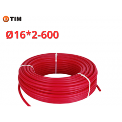 Сшитый полиэтилен PEX-b, Ø16 * 2.0 красный TIM (600)