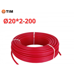 Сшитый полиэтилен PEX-b, Ø20 * 2.0 красный TIM (200)